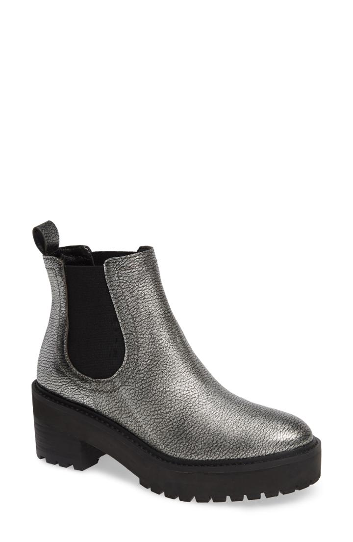 Women's Linea Paolo Tate Platform Chelsea Boot .5 M - Metallic
