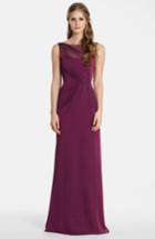 Women's Jim Hjelm Occasions Drape Back Luminescent Chiffon A-line Gown