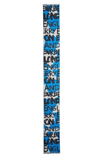 Women's Burberry London Graffiti Jacquard Scarf, Size - Yellow