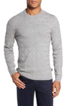 Men's Ted Baker London Textured Crewneck Sweater (xl) - Grey