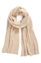 Women's Barefoot Dreams Ribbed Scarf, Size - Beige