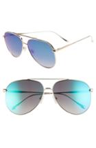 Women's Diff Nala 60mm Polarized Aviator Sunglasses - Gold/ Blue