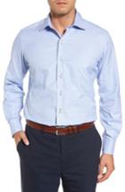 Men's David Donahue Regular Print Sport Shirt - Blue