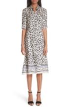 Women's Altuzarra Leopard Print Silk Shirtdress Us / 34 Fr - Beige