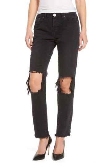 Women's One Teaspoon Awesome Baggies Boyfriend Jeans - Black
