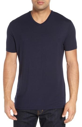 Men's Stone Rose V-neck T-shirt (3xl) - Blue
