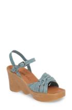 Women's Famolare Knot So Fast Wedge Sandal M - Blue