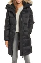 Women's Canada Goose Rowley Down Parka With Genuine Fur Collar - Black