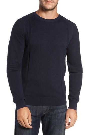 Men's Bobby Jones R18 Chopper Rib Detail Sweater, Size - Blue