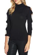 Women's Cece Bow Sleeve Sweater - Black