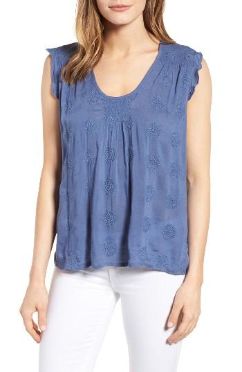 Women's Velvet By Graham & Spencer Mandala Embroidered Top