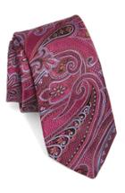 Men's Ted Baker London Floral Paisley Silk Tie, Size - Pink