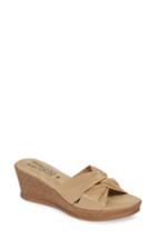 Women's Tuscany By Easy Street Dinah Platform Wedge Sandal N - Beige