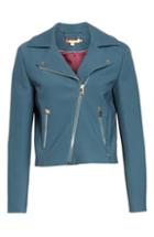 Women's Ted Baker London Colour By Numbers Nisah Biker Jacket - Blue/green