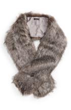 Women's Halogen Faux Fox Fur Stole, Size - Grey