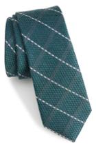Men's The Tie Bar Plaid Silk & Wool Tie, Size - Green