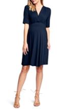 Women's Maternal America Empire Waist Stretch Maternity Dress - Black