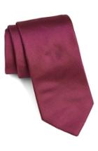 Men's Ted Baker London Solid Woven Silk Tie, Size - Burgundy