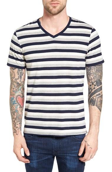 Men's The Rail Stripe V-neck T-shirt - Blue