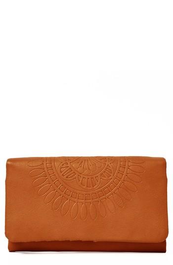 Women's Urban Originals Flower Gypsy Vegan Leather Wallet - Brown