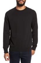 Men's French Connection Regular Fit Stretch Cotton Crewneck Sweater, Size - Black