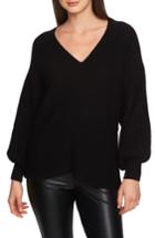 Women's 1.state Blouson Sleeve V-neck Sweater, Size - Black
