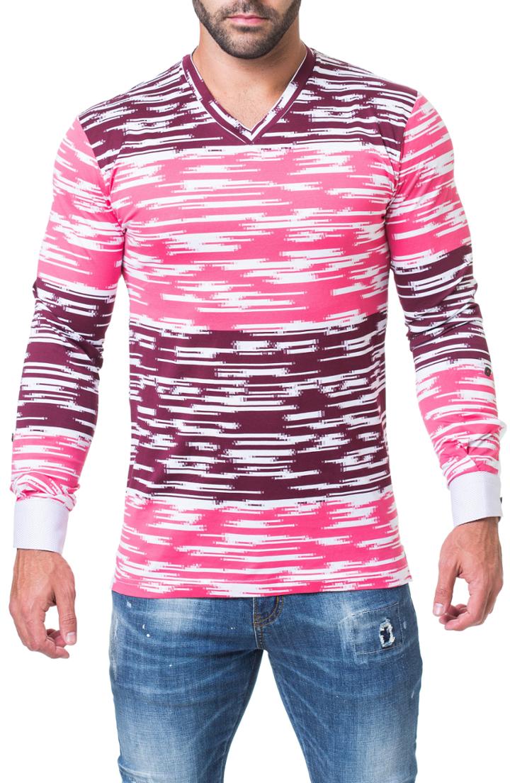 Men's Maceoo Edison Trim Fit Print T-shirt (m) - Black