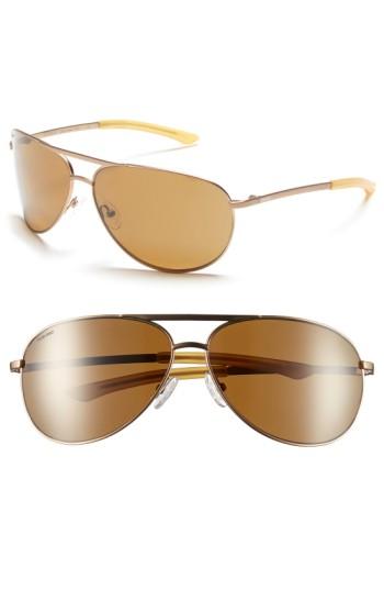 Women's Smith Serpico 65mm Polarized Aviator Sunglasses -