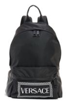 Versace Logo Nylon Backpack - None