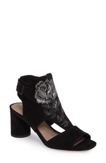 Women's Donald J Pliner Haruna Embellished Bootie Sandal M - Black