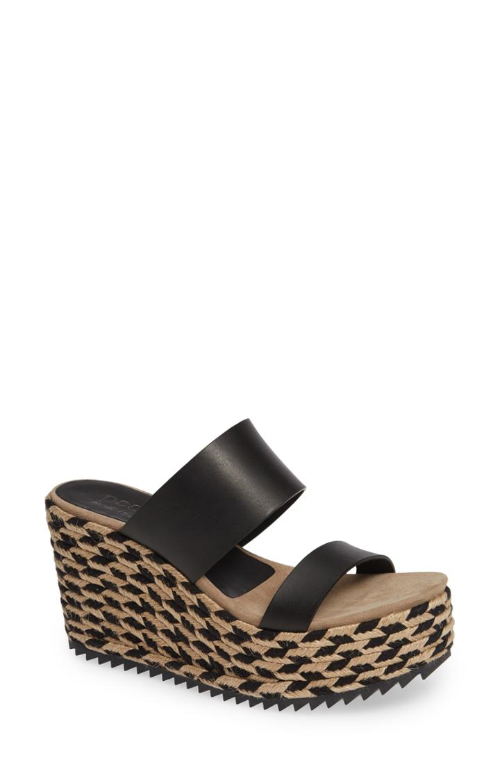 Women's Pedro Garcia Dilia Woven Slide Wedge Us / 34eu - Black