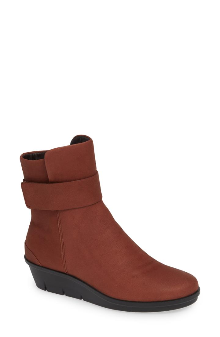 Women's Ecco Skyler Waterproof Wedge Bootie -7.5us / 38eu - Brown