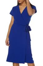 Women's Dorothy Perkins Wrap Midi Dress Us / 16 Uk - Blue