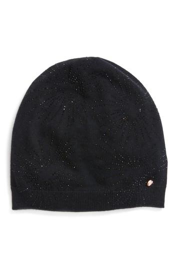 Women's Ted Baker London Stardust Embellished Knit Beanie - Black