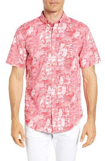 Men's Vineyard Vines At Sea Tucker Slim Fit Sport Shirt - Red