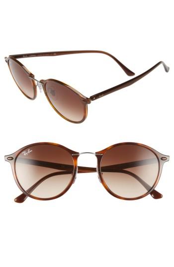 Women's Ray-ban 49mm Round Sunglasses - Havana