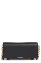 Women's Burberry Henley Wallet On A Chain - Black