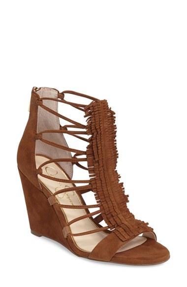 Women's Jessica Simpson 'beccy' Wedge Sandal M - Brown