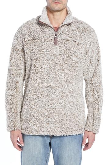 Men's True Grit Marled Quarter Zip Pullover - Brown