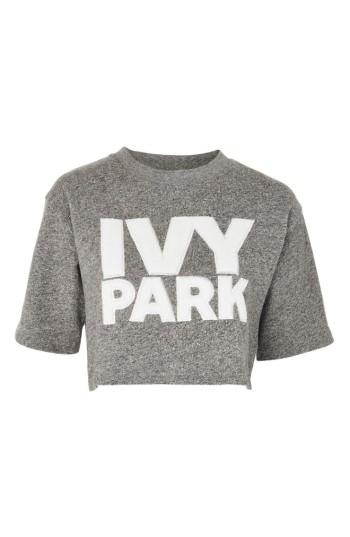 Women's Ivy Park Chenille Logo Wrap Crop Top