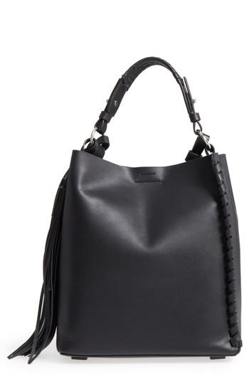 Allsaints Kepi Leather Shoulder Bag - Grey
