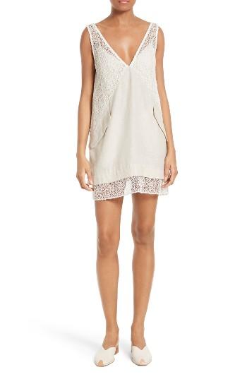 Women's Rachel Comey Flame Lace & Linen Dress - Beige