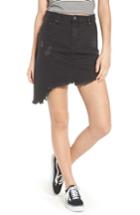 Women's Evdnt Modena Asymmetrical Denim Skirt - Black
