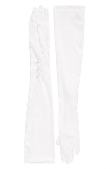 Women's Carolina Amato Debutante Opera Length Mousquetaire Gloves