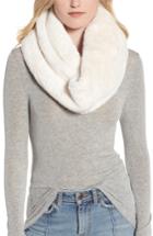 Women's Heurueh Faux Fur Infinity Scarf, Size - White