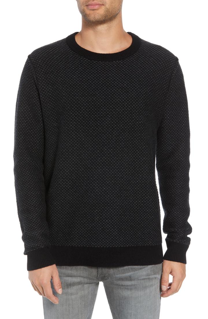Men's Rails Clifton Regular Fit Cotton & Cashmere Sweater - Black
