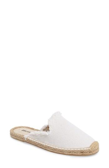 Women's Soludos Frayed Loafer Mule .5 M - White