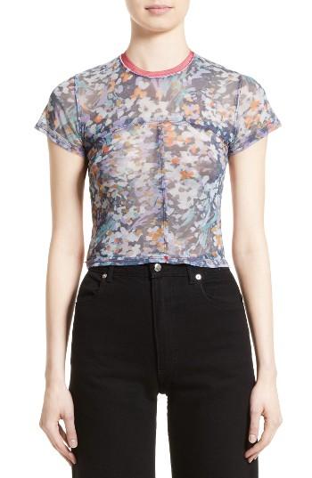 Women's Eckhaus Latta Lapped Baby Tee - Blue