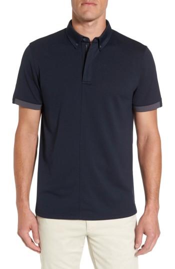 Men's Ag Eastridge Zip Placket Polo, Size - Blue