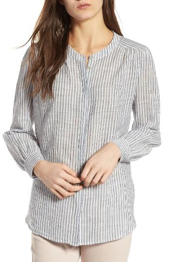 Women's Ag The Simone Ticking Stripe Top - Blue
